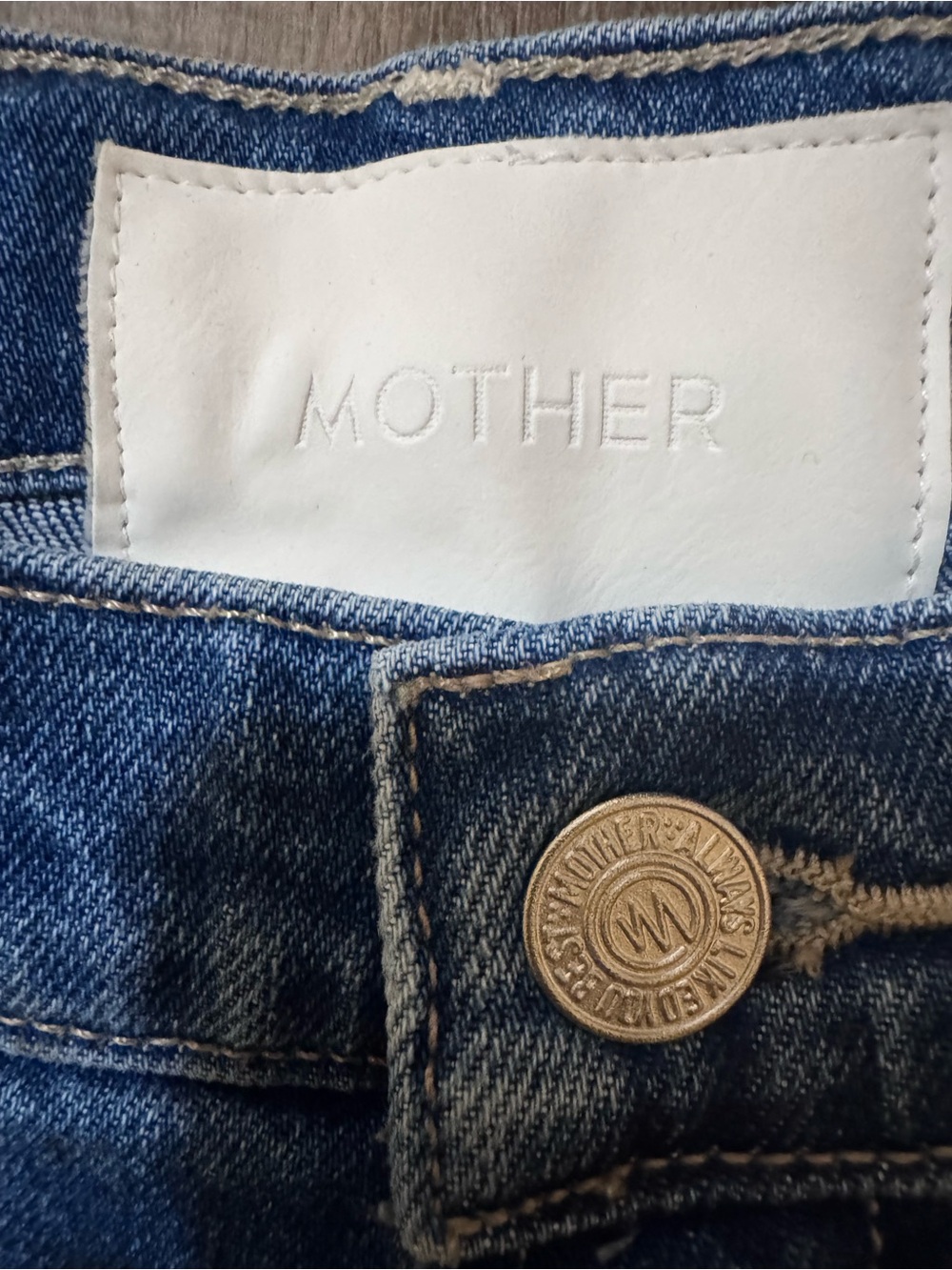Mother Wide Leg Women's Jeans in Dark Blue Denim - Picture 2 of 7